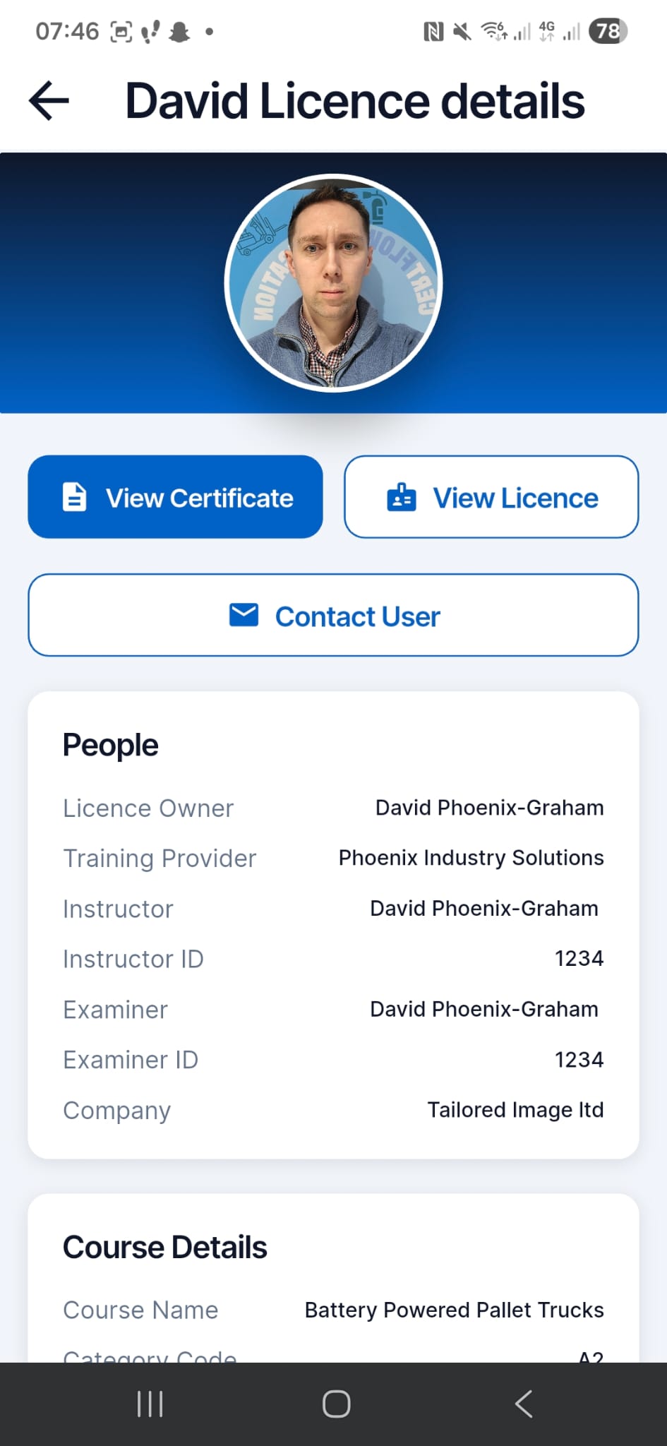 CertPal Licence Details